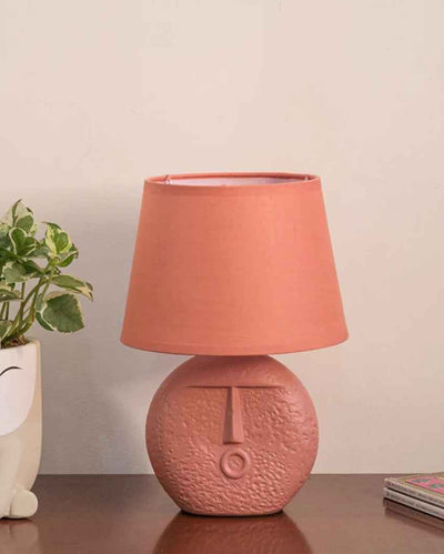 Charming Terracotta Orange Table Lamp with Shade | 4 x 12 inches