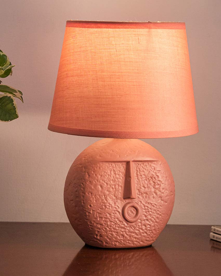 Terracotta Soft Shade Table Lamp Circle