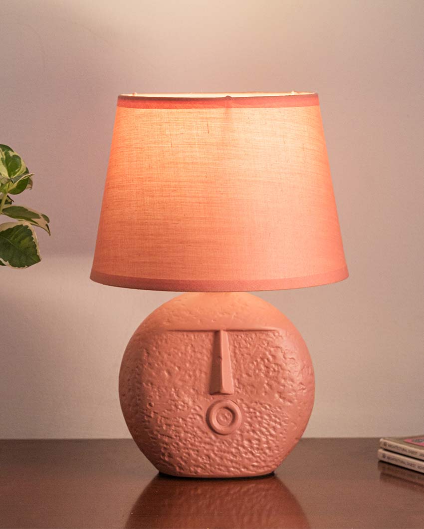 Terracotta Soft Shade Table Lamp Circle