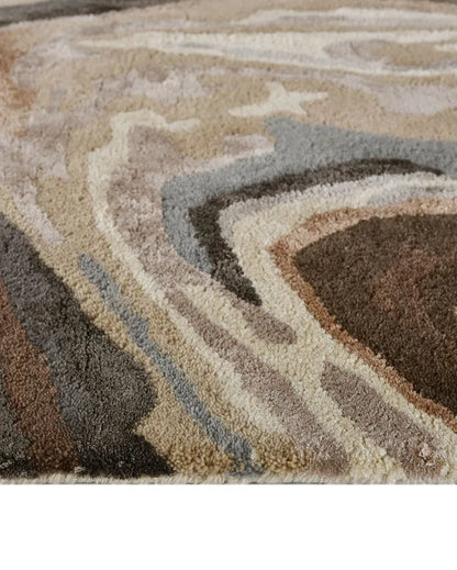 Sand Abstract Pattern Hand Tufted Carpet