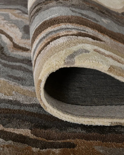 Sand Abstract Pattern Hand Tufted Carpet