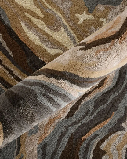 Sand Abstract Pattern Hand Tufted Carpet