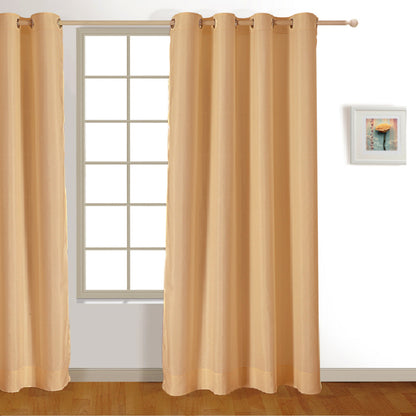 Beige Polyster Blackout Solid Design | 5 Ft, 7 Ft, 9 Ft | Set of 2 Door(7ft)