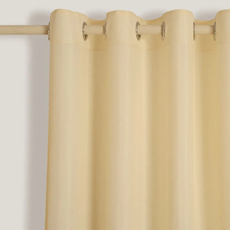 Ivory Polyster Blackout Solid Design | 5 Ft, 7 Ft, 9 Ft | Set of 2 Long Door(9ft)