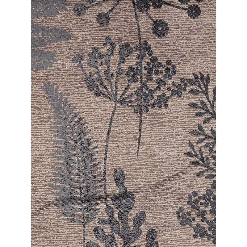 Grey Polyster 80% Blackout Floral Design |5 Ft, 7 Ft, 9 Ft | Set of 2 Long Door(9ft)