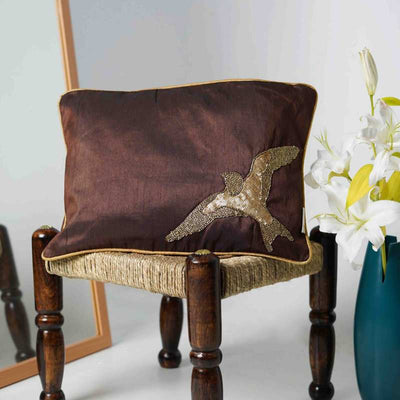 Umber Bird Cushion Cover Default Title