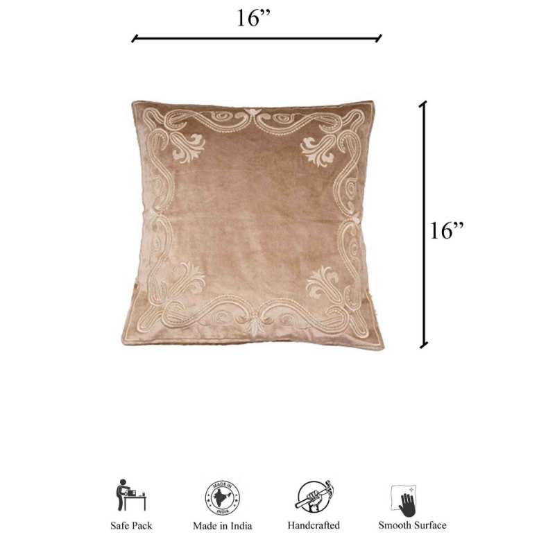 Ivory Embroidery Cushion Cover Default Title