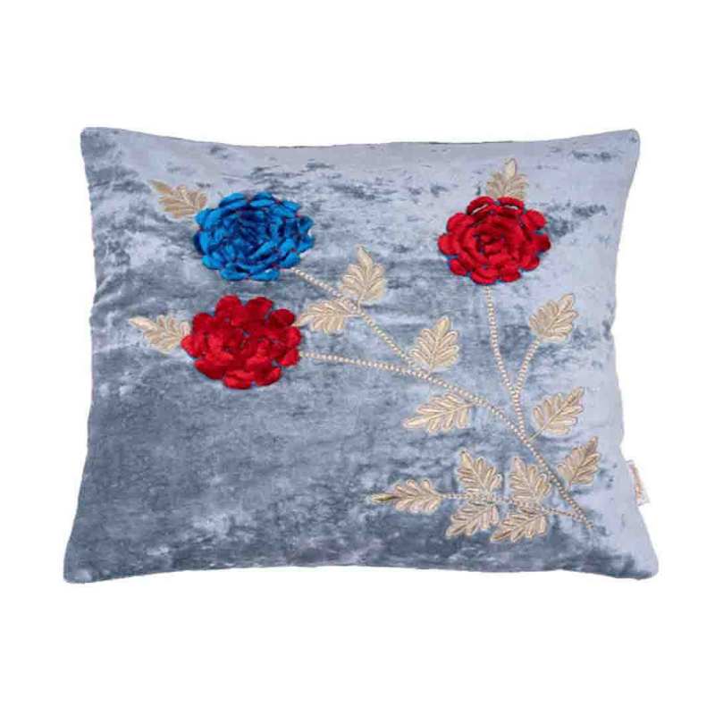 Metallic Floral Cushion Cover Default Title