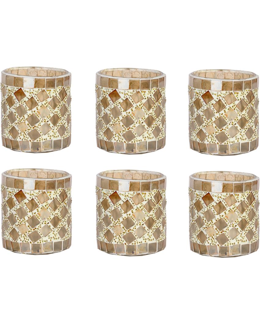 Classic Candle Night Dinner Colorful Glass Tea Light Holder | 3 x 3 inches