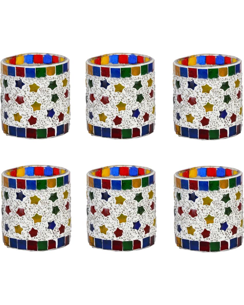 Elegant Candle Night Dinner Colorful Glass Tea Light Holder | 3 x 3 inches