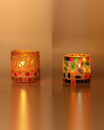 Nomadic Candle Night Dinner Glass Tea Light Holders | Set Of 2