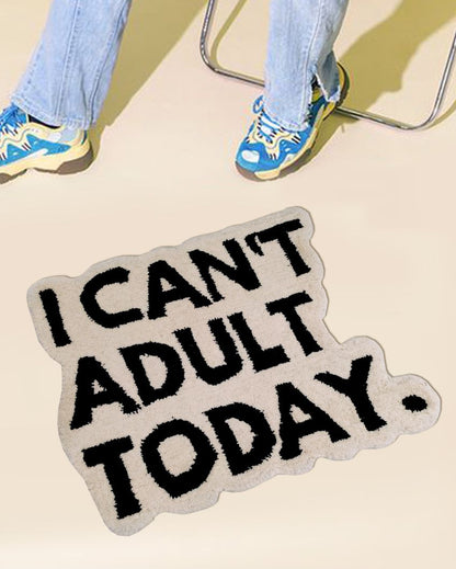Can't Adult Today Rug | 2 X 1.6 Ft