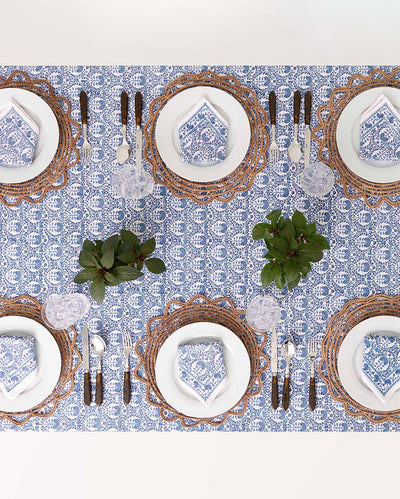 Carolina Blue Cotton Table Cloth | Blue