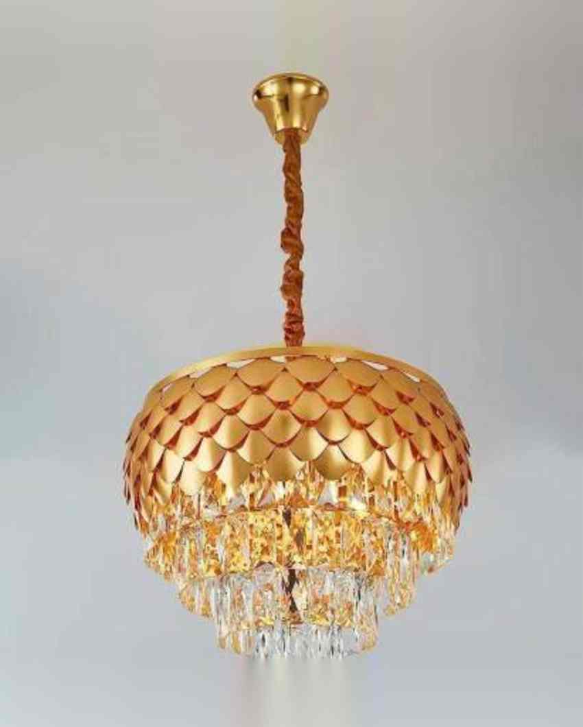 Vintage Indoor Hall Room Pineapple Hanging Chandelier | 16 x 47 inches