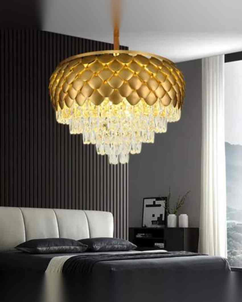 Glamorous Indoor Hall Room Pinapple Hanging Chandelier |  24 x 47 inches