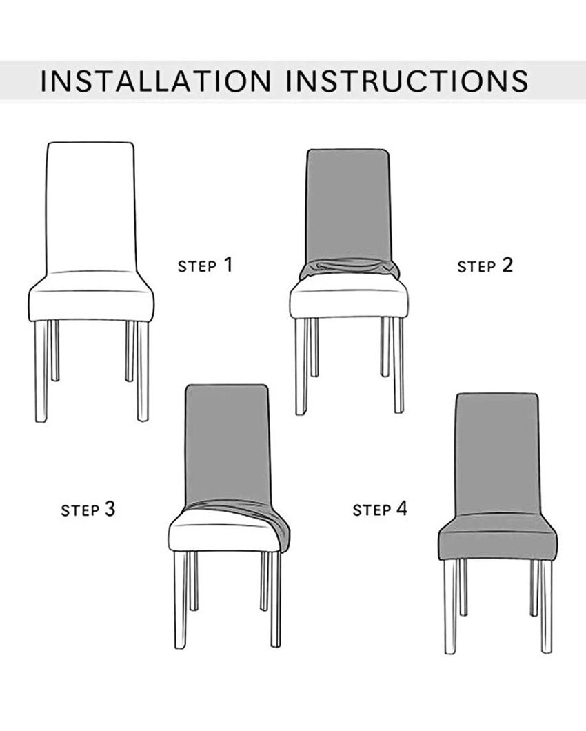 Stretchy Easy Fitted Removable and Washable Dining Chair Covers | Set Of 6 | 20 x 24