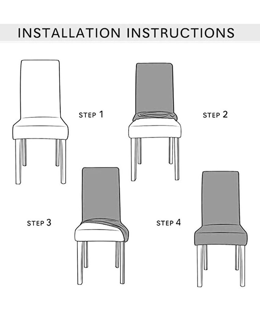 Stretchy Easy Fitted Removable and Washable Dining Chair Covers | Set Of 6 | 20 x 24