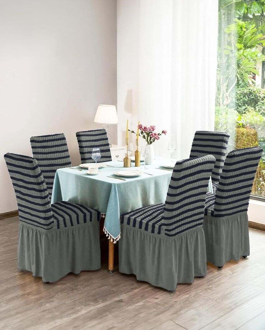 Stretchy Easy Fitted Removable and Washable Dining Chair Covers | Set Of 6 | 20 x 24