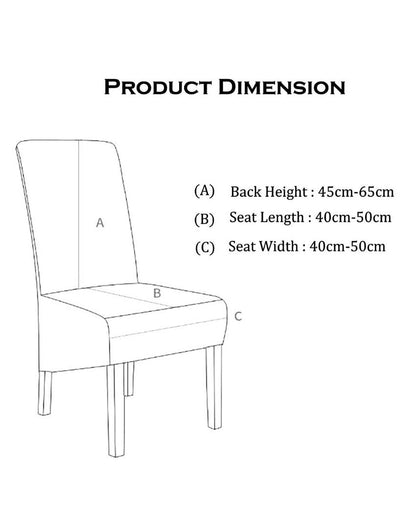 Soft and Stretchy Polyester Dining Chair Slipcovers With Skirt Design | Set Of 6 | 19 x 15 inches