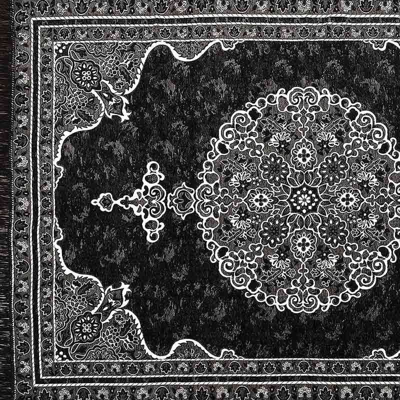 Floral Ethnic Velvet Touch Abstract Chenille Carpet  | 7x5 ft