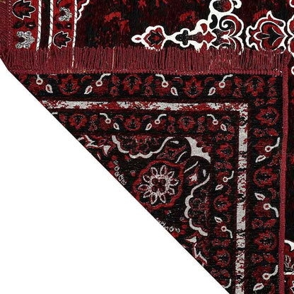 Floral Ethnic Velvet Touch Abstract Chenille Carpet  | 7x5 ft