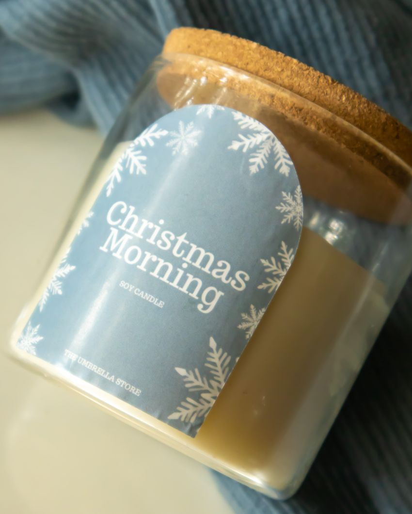 Elegant Christmas Morning Scented Jar Candle | 3 x 3 inches