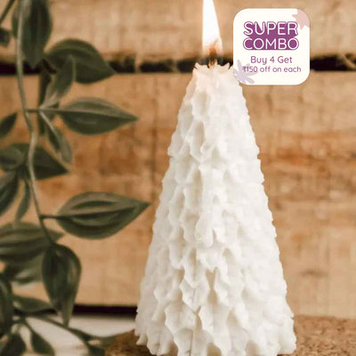 Festive Evergreen Soy Candle | Single | 2 x 4 inches