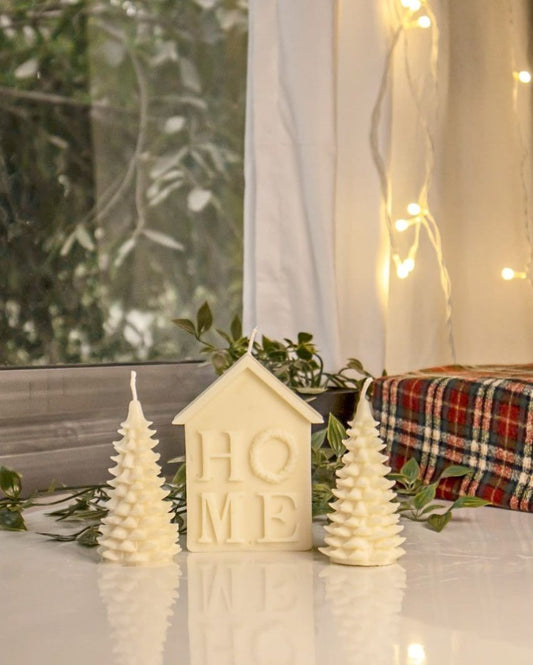 Radian Christmas  Tree & House Candles | Set of 3
