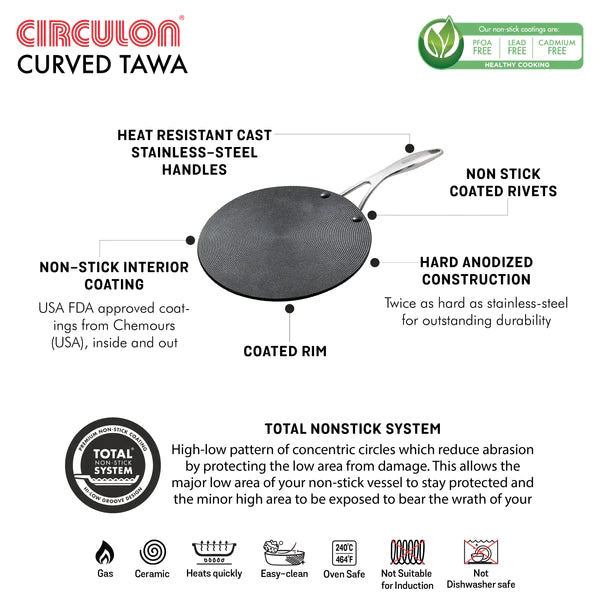Meyer Circulon Anodized Curved Roti Tawa | Non Stick