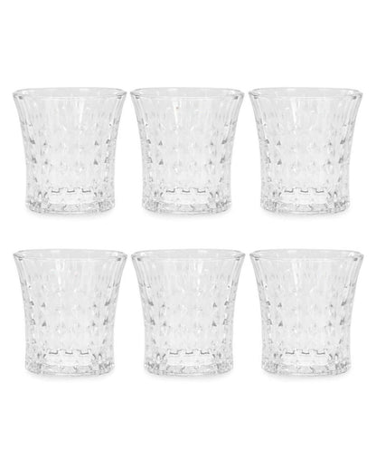 Sturdy Party Perfect Clear Glass Whiskey Glasses | 200ml | 4 x 4 inches