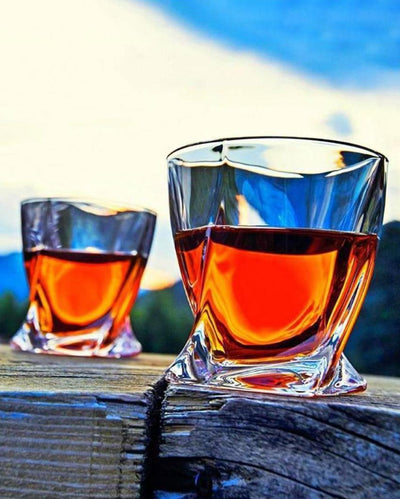 Weighted Bottom Whiskey Glasses | 270ml | 4 x 4 inches