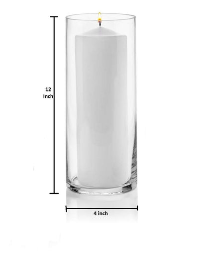 Pure Elegance Glass Vase | 4 x 12 inches