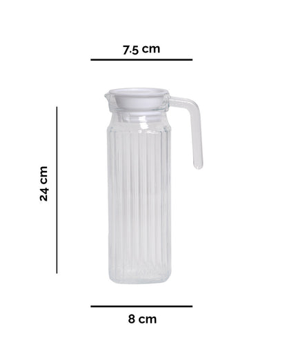 Premium Glass Pitcher for Home and Office Ideal for Water, Milk, Juice, Lassi | 1000ML