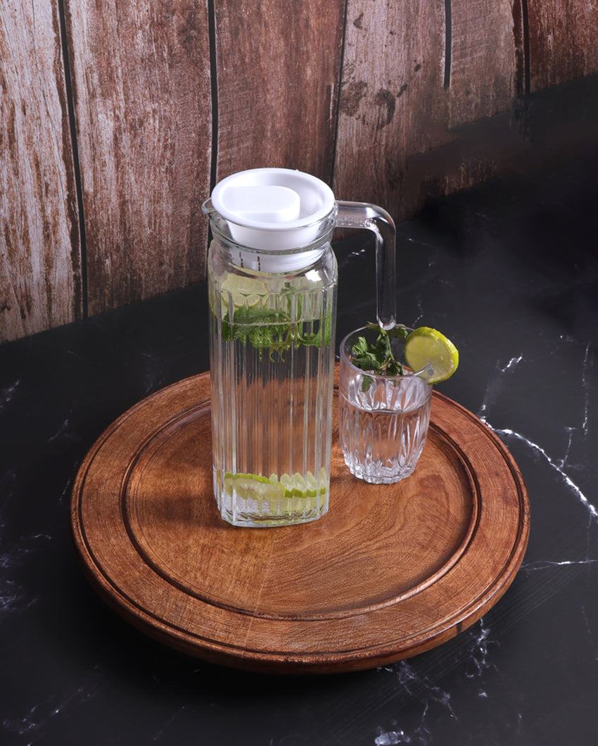 Premium Glass Pitcher for Home and Office Ideal for Water, Milk, Juice, Lassi | 1000ML