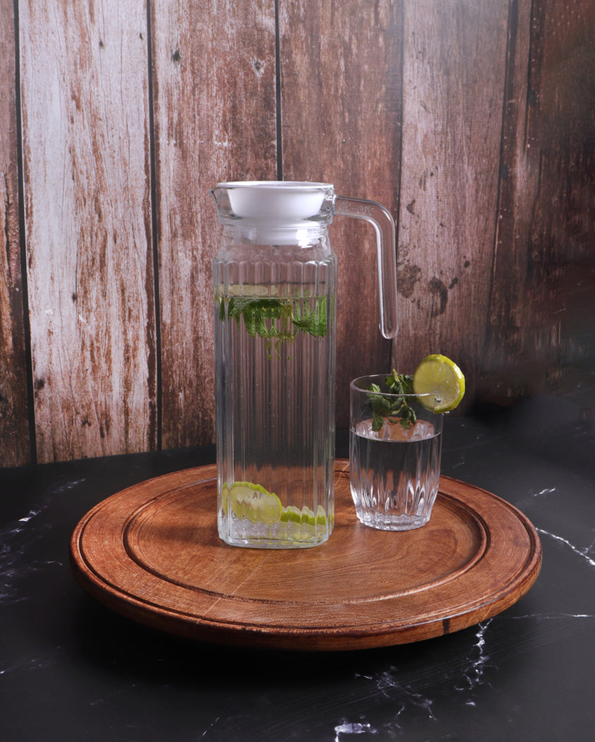 Premium Glass Pitcher for Home and Office Ideal for Water, Milk, Juice, Lassi | 1000ML