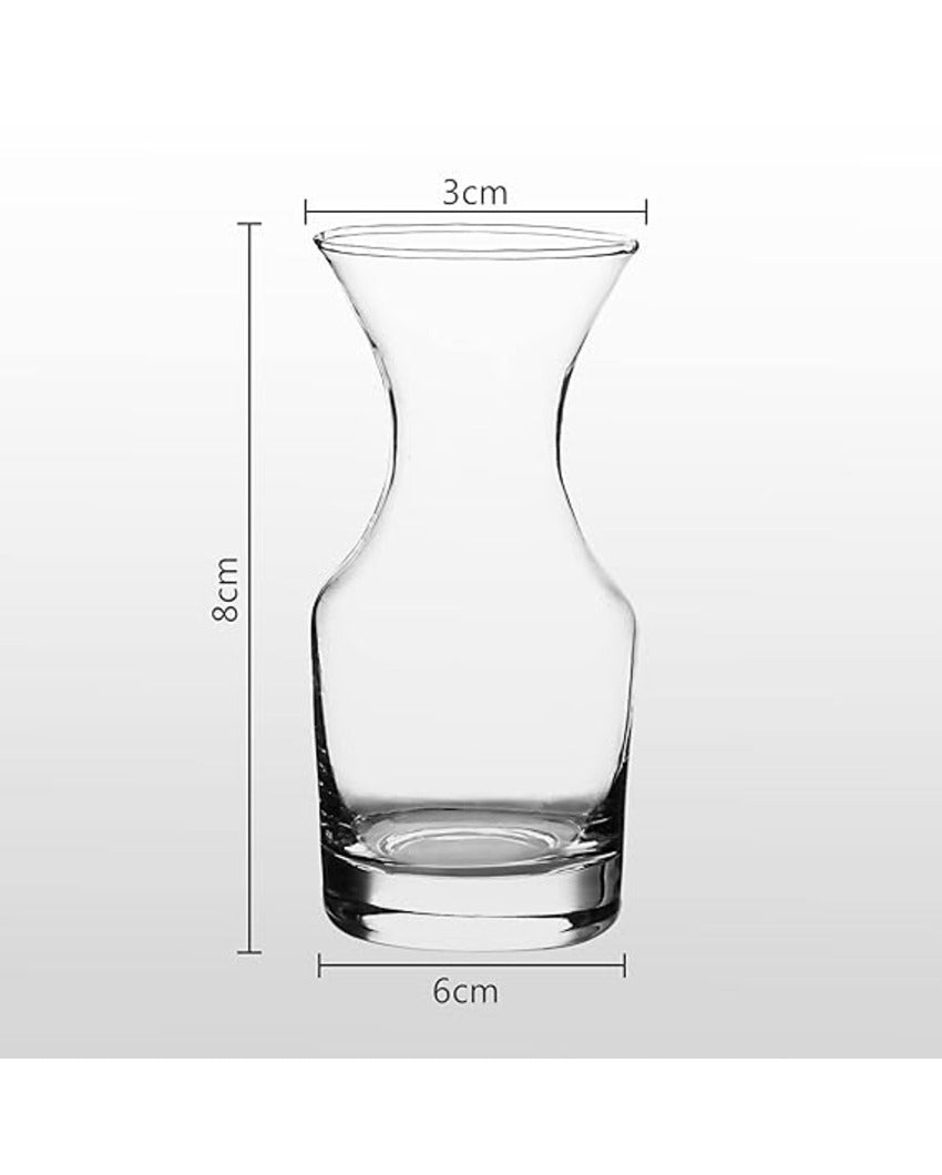 Clear Elegant Decanter Glasses | Set of 6 | 100 ML | 3 x 2 x 2 inches