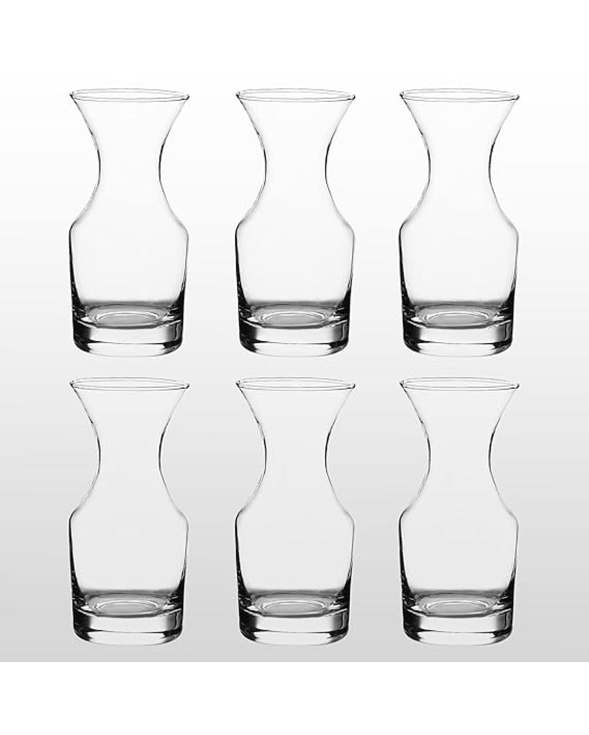 Clear Elegant Decanter Glasses | Set of 6 | 100 ML | 3 x 2 x 2 inches