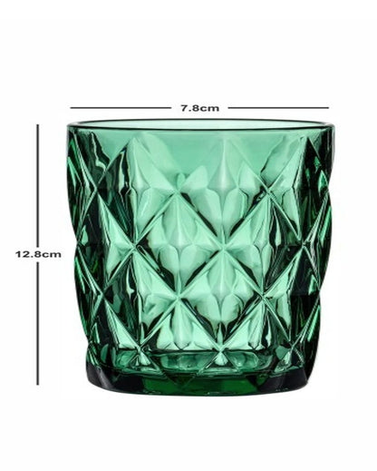 Emerald Green Drinking Glasses | Set of 6 | 400 ml | 5 x 3 inches