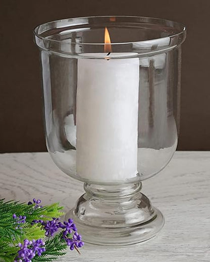 Clear Multi functional Glass Vase Plants and Tea Light Candle Holder | 8 x 5 x 5 inches