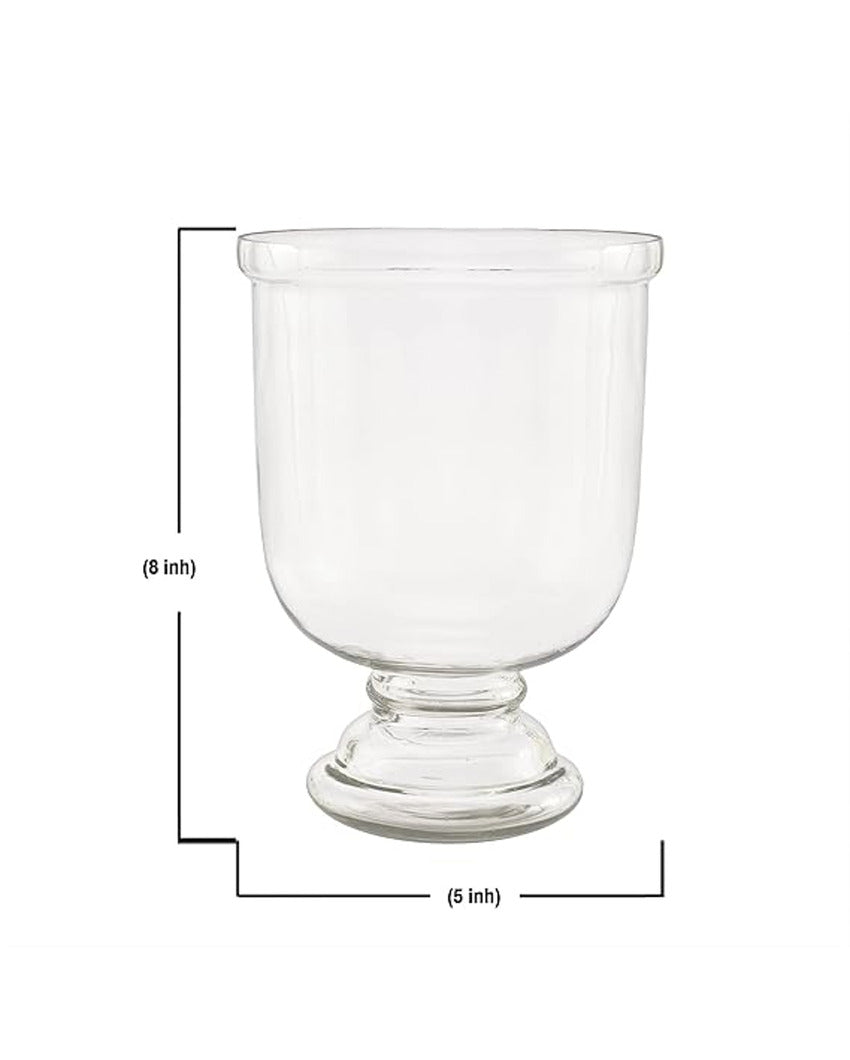 Clear Multi functional Glass Vase Plants and Tea Light Candle Holder | 8 x 5 x 5 inches