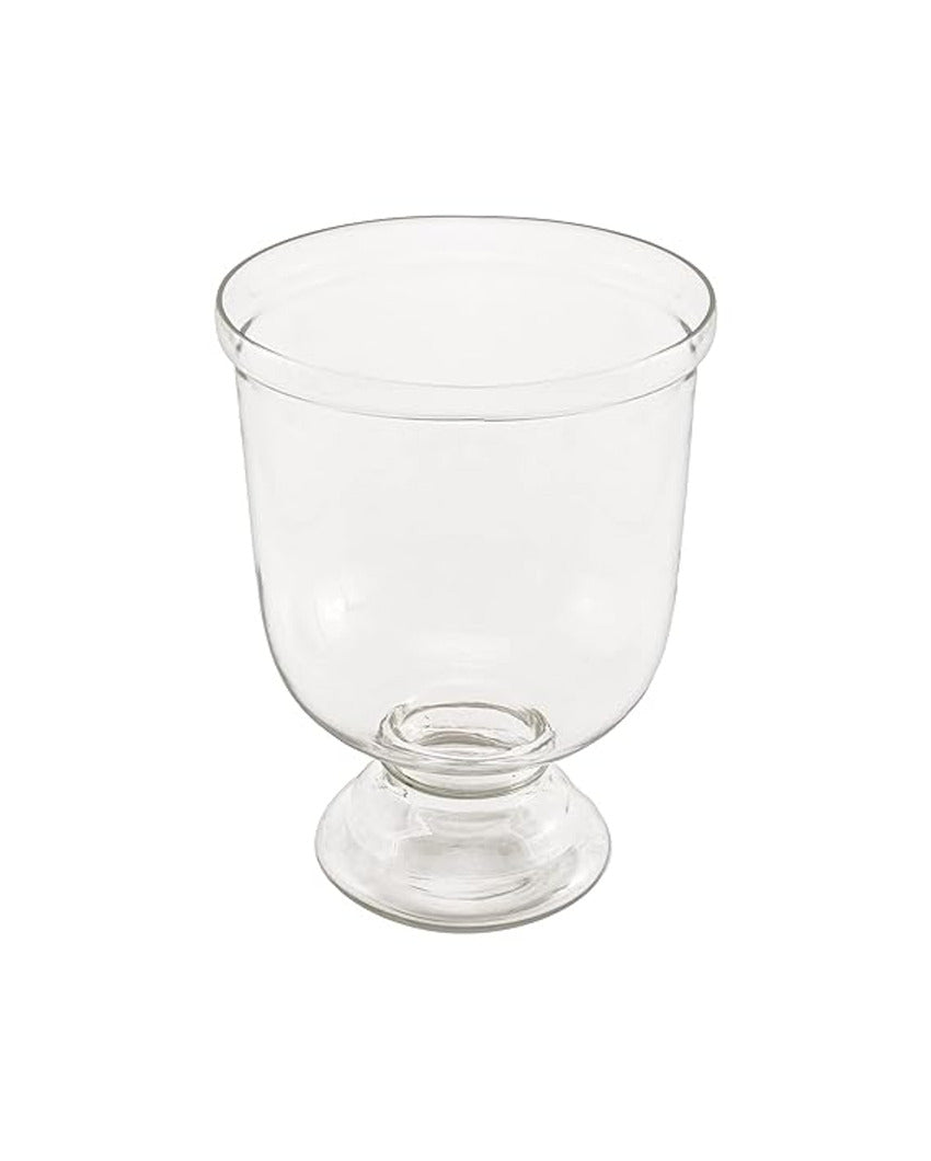 Clear Multi functional Glass Vase Plants and Tea Light Candle Holder | 8 x 5 x 5 inches