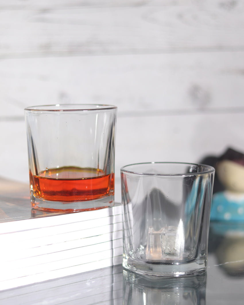 Clear Premium Stylish Whiskey Glasses | Set of 6 | 290 ML | 9 x 8 x 8 inches