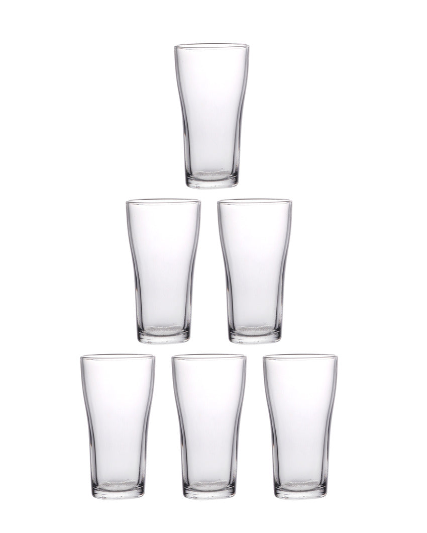 Clear Premium Mixed Juice and Water Glasses | Set of 6 | 340 ML | 15 x 8 x 5 inches