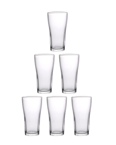 Clear Premium Mixed Juice and Water Glasses | Set of 6 | 340 ML | 15 x 8 x 5 inches