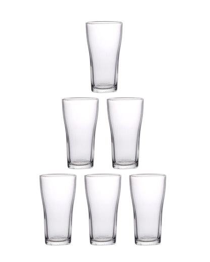 Clear Premium Mixed Juice and Water Glasses | Set of 6 | 340 ML | 15 x 8 x 5 inches