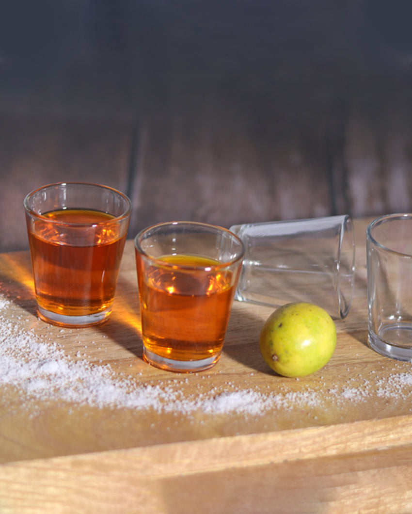 Clear Top Quality Shot Glasses | Set of 6 | 50 ML | 6 x 5 x 3 inches