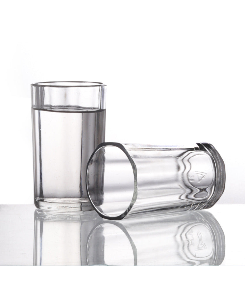 Clear High End Drink ware Glasses | Set of 6 | 180 ML | 11 x 6 x 6 inches