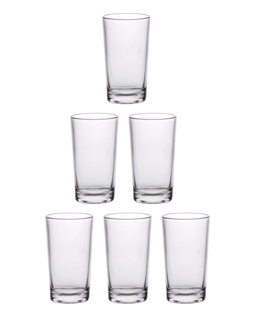 Clear Stylish Juice and Water Glasses | Set of 6 | 240 ML | 12 x 7 x 6 inches