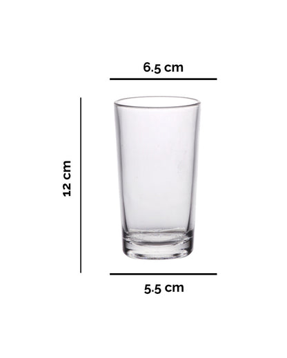 Clear Stylish Juice and Water Glasses | Set of 6 | 240 ML | 12 x 7 x 6 inches