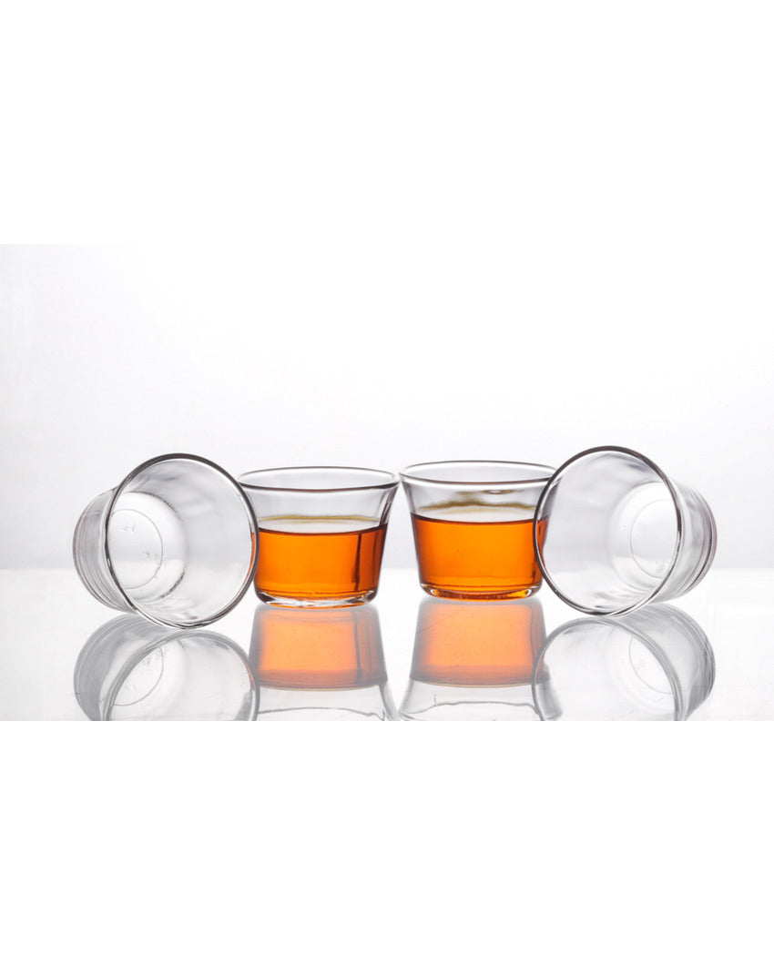 Clear Trendy Shot Glasses | Set of 6 | 50 ML | 5 x 6 x 5 inches